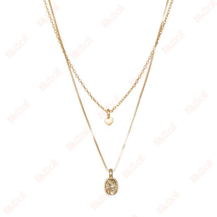 gold necklace light luxury style
